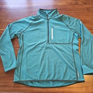 Eddie Bauer Women's Green Half Zip First Ascent Free Heat Pullover Size XL